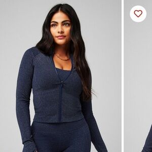 Fabletics x Khloé seamless navy jacket